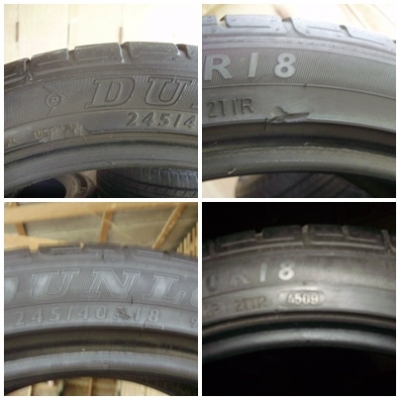 ขายยาง Dunlop SP Sport 01 Runflat 245/40/18 ปี 09 1คู่ 2,000