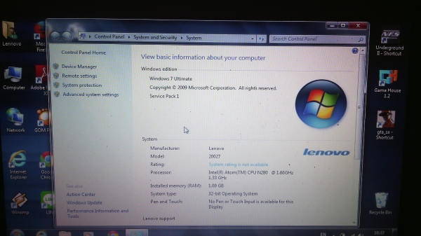 net book  lenovo s10 สภาพสวย