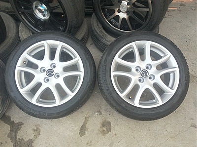 ขายล้อแม็ก Mazda2(Top)16 ยาง185/55/16 MICHERLIN ปี12 4 ล้อ