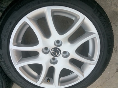 ขายล้อแม็ก Mazda2(Top)16 ยาง185/55/16 MICHERLIN ปี12 4 ล้อ