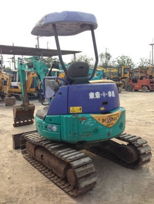 แบคโฮเล็ก KOMATSU PC35MR-1 เก่าญี่ปุ่นแท้ แทรคเหล็ก สภาพสวยมาก