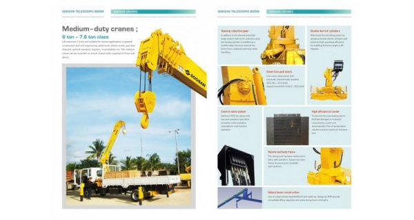 ขายถูกสุดๆเครนติดหลังรถบรรทุก TRUCK MOUNTED CRANE ยี่ห้อ SOOSAN รุ่น SCS ขนาด 2-5 ตัน