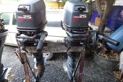 ขาย เครื่องเรือ YAMAHA 25 แรง CV 2 จังหวะสภาพสวย  นำเข้าจากญี่ปุ่น ราคา 38,000