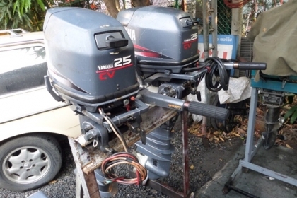 ขาย เครื่องเรือ YAMAHA 25 แรง CV 2 จังหวะสภาพสวย  นำเข้าจากญี่ปุ่น ราคา 38,000