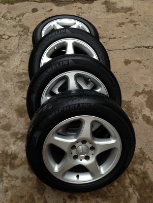 ขายแมกbenz (JRD) พร้อม ยางmichelin primacy lc 215/55 16 มือสอง สัปดาห์52/12 พร้อมล้อแม๊ก 16