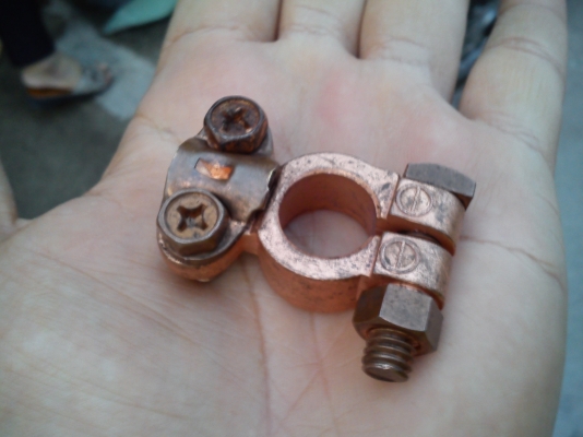 ขั้วแบตเตอรี่ทองแดง ขั้วลบ