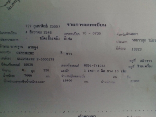 ขายด่วน  รถสิบล้อหัวลาก  ISUZU  DEGA  320  พร้อมใช้งาน  เอกสารพร้อม