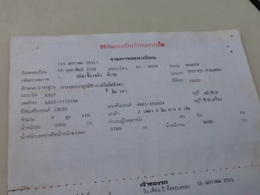 ขายครับKS22เครื่อง4BD1. 115hpคัทซีสวยตลอดเส้นเครื่องฟิดยางดี6เส้นทะเบียนแจ้งจอดเอกสารพร้อมโอน ขายครับKS22เครื่อง4BD1. 115hpคัทซีสวยตลอดเส้นเครื่องฟิดยางดี6เส้นทะเบียนแจ้งจอดเอกสารพร้อมโอน