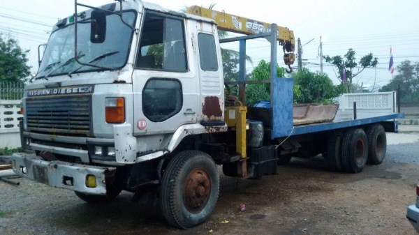 นิสสันUD.2เพลา.เครื่องPE6-275โบว์.ติดเครนยูนิค3ตัน3ปลอก2ชักท้องV.รวมเครน7,20เมตร.ราคา.680,000..