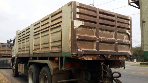 ขายรถพ่วงสิบล้อดัมพ์ Hino เครื่อง 344 แรง ปี 53 กระบะดัพม์สหะกิจแม่ลูก ลูก 3 เพลาแท้