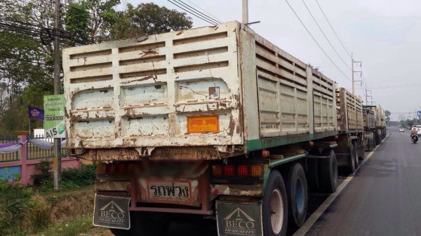 ขายรถพ่วงสิบล้อดัมพ์ Hino เครื่อง 344 แรง ปี 53 กระบะดัพม์สหะกิจแม่ลูก ลูก 3 เพลาแท้