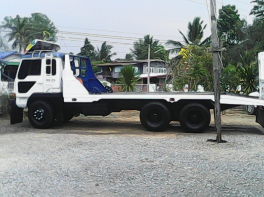 ขายคับ หลงโบ เทเลอร์บรรทุกรถเกี่ยว 2เพลา เครื่อง6D16เทอร์โบ เกียร์10speed แอร์พร้อม พื้นเทเลอร์ต่อใหม่ สภาพพร้อมใช้ ราคา780000