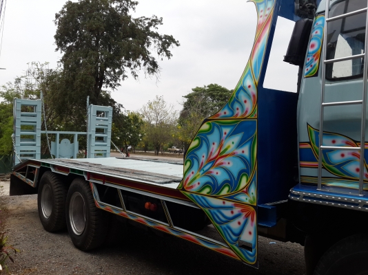 ขายรถเทรลเลอร์ 10 ล้อ ISUZU ROCKY เครื่อง 6BG1 = 175 แรงม้า รถ 2 เพลา บรรทุกรถเกี่ยวข้าว