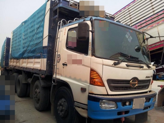ขายรถสิบล้อ HIno MEGa FM1J 260แรง ปี 47 พ่วงแม่ลูก คอกเกษตรดั้มเหล็ก รถพร้อมใช้งาน