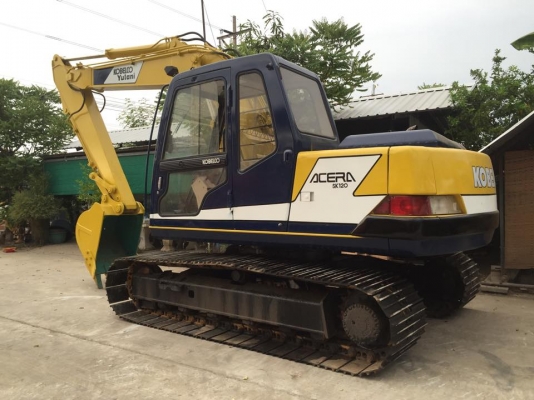 KOBELCO SK120 MARKlll มาร์คที รถนอกนำเข้าจากญี่ปุ่น เชคนอก  พร้อมอินวอยใบแจ้งจำหน่าย   ชั่วโมง : 2,912  คอลโทรล : น้ำมัน-สั้น  ใบแทรคยาว 70ซม. เครื่อง: 4BD1 อีซูซุ ปั้ม: K3V63 ตัวเดิน:ไฮดราส  ราคา 1,350,000 บาท  Price 41,053.50 USD