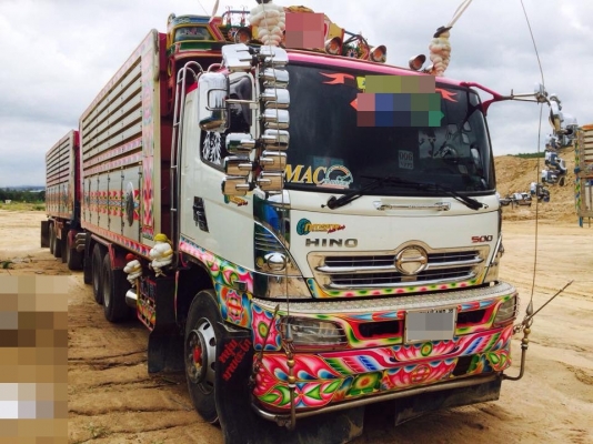 ขายรถสิบล้อ hino FM1A  344 ปี 54 ปลายปี พ่วงแม่ลูก ดั้มเนียม อู่ราชเจริญ รถสวยพร้อมใช้งาน