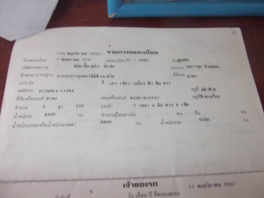 ฝากขาย รถ6ล้อดั้มฮีโน่ fc120 แรง สภาพพร้อมใช้