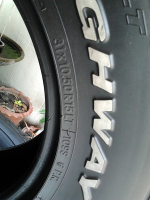 Nitto Dura Grappler 31/10.5/15 ปลายปี10 สวยๆ 1ชุด Nitto Dura Grappler 31/10.5/15 ปลายปี10 สวยๆ 1ชุด