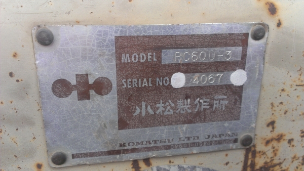 ขายรถแบคโฮ KOMATSU PC60U-3