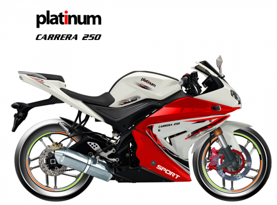 มอเตอร์ไซค์มือหนึ่งแบรนด์ไทยยี่ห้อ Platinum รุ่น CARRERA 250 มอเตอร์ไซค์มือหนึ่งแบรนด์ไทยยี่ห้อ Platinum รุ่น CARRERA 250