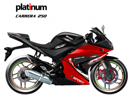 มอเตอร์ไซค์มือหนึ่งแบรนด์ไทยยี่ห้อ Platinum รุ่น CARRERA 250 มอเตอร์ไซค์มือหนึ่งแบรนด์ไทยยี่ห้อ Platinum รุ่น CARRERA 250