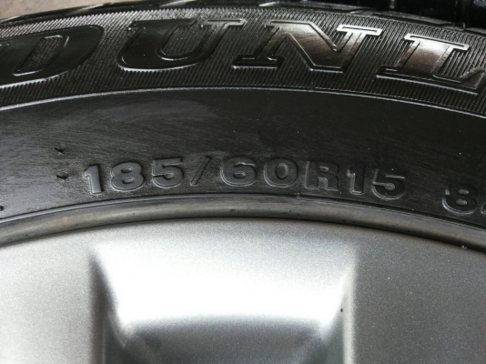 ล้อเดิมวีออส รุ่น รมดำ ขอบ15พร้อมยาง