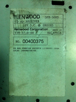 KENWOOD DPX-50MD 24Bit MP3 MD CD AUX 1ปรีเอ้า คุมกล่องCD เปลี่ยนไฟได้หลายสี มือ2 ญี่ปุ่น KENWOOD DPX-50MD 24Bit MP3 MD CD AUX 1ปรีเอ้า คุมกล่องCD เปลี่ยนไฟได้หลายสี มือ2 ญี่ปุ่น