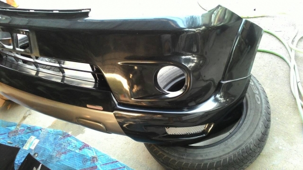 กันชนหน้าหน้า ฟอจูเนอร์+ skirt TRD Smart สีดำ ของแท้ถอดพร้อมใช้งาน