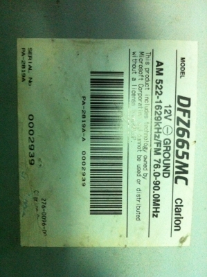 Clarion DFZ665MC 24Bit SD CARD MP3 CD AUX 1ปรีเอ้า ระบบREC อัดลงเครื่อง ไฟเปลี่ยนได้ มือ2 ญี่ปุ่น Clarion DFZ665MC 24Bit SD CARD MP3 CD AUX 1ปรีเอ้า ระบบREC อัดลงเครื่อง ไฟเปลี่ยนได้ มือ2 ญี่ปุ่น