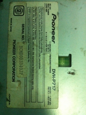 Pioneer DVH-P717 DVD VCD CD กราฟฟิกหน้าจอ 2ปรีเอ้า วิดีโอเอ้า2 มือ2 ญี่ปุ่น Pioneer DVH-P717 DVD VCD CD กราฟฟิกหน้าจอ 2ปรีเอ้า วิดีโอเอ้า2 มือ2 ญี่ปุ่น