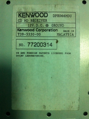 KENWOOD DPX066MDU 24Bit MP3 MD CD AUX 1ปรีเอ้า กราฟฟิก คุมกล่องCD มือ2 ญี่ปุ่น