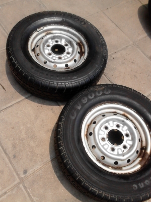195R14 กะทะ 6 รู พร้อมยาง FIRESTONE CV-900 มี 2 ล้อ TEL.081-427-3941 195R14 กะทะ 6 รู พร้อมยาง FIRESTONE CV-900 มี 2 ล้อ TEL.081-427-3941