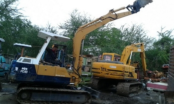 ขาย - รถขุด แบคโฮ backhoe เก่าญี่ปุ่น KOMATSU PC 40-5 แทรคเหล็ก