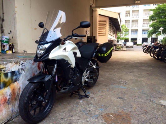 cb500x ขาวอวบ ปี 2013 วิ่งน้อย 8xxx พร้อมกระเป๋าข้าง 176000