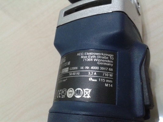 เครื่องเจียร์ 4" AEG 710W MADE IN GERMANY เครื่องเจียร์ 4" AEG 710W MADE IN GERMANY