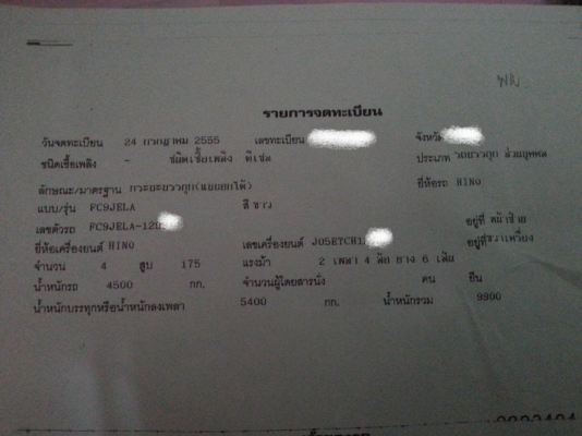 ขาย 6 ล้อ ดั้ม ฮีโน่เมก้าซี่รี่ 500  fc 9j 175 แรง ปี55 มีอีก 1 คันปลายปี 55  175 แรง (ยาว 4 เมตร)วิ่ง 60,000 โล เช่นกัน ราคา 1,050,000.-ต่อรองได้ครับ