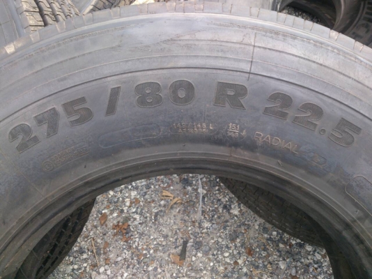 ขายยาง มิชลิน 275/80R22.5 ยางปี12  อัดเย็นมาจากมิชลินยังไม่ได้ใช้มีจำนวน 6 เส้น/ละ4000