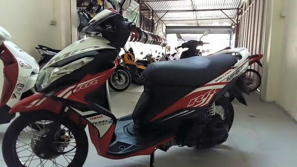 MIO 125 i RR สีขาวแดง  รุ่นใหม่ล่าสุด รถเดือน พฤษภาคม ปี57 ไมล์ 2475 โล  แถม 2 รายการ 28900