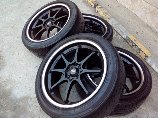 *ce28* งานssw* 17/4/100et38กว้าง7"  พร้อมยางDunlopปี13 *215-45-17