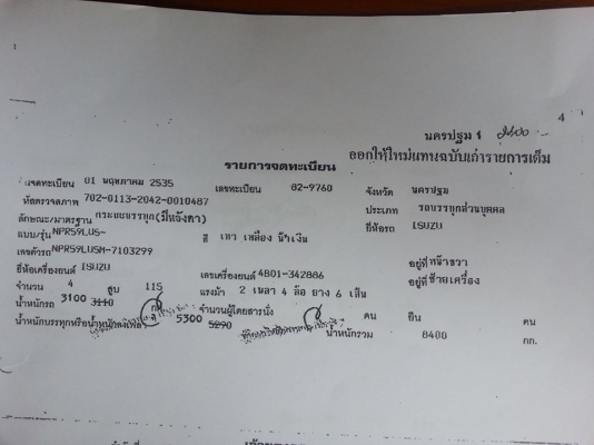 ขาย NPR 59 LU5M 115 แรงม้า 4 BD1 ปี 1994 จด 1995