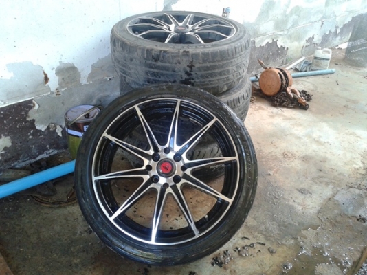 ล้อแม็กซ์ LENSO SAMURAI 17" 4รู พร้อมยางครบชุด