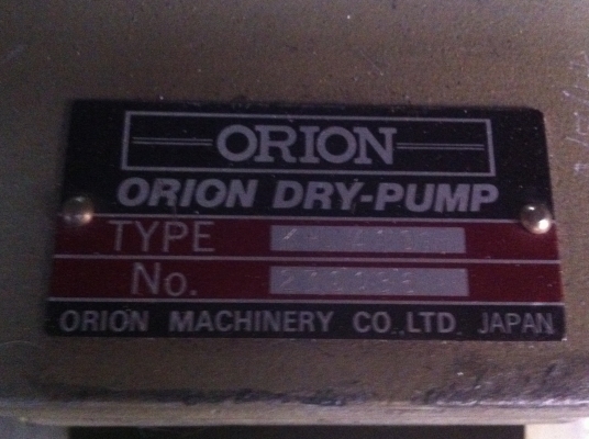 ปั๊มสูญญากาศ ORION รุ่น DRY PUMP  เฉพาะตัวปั๊มไม่มีมอเตอร์