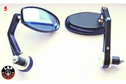 ของเข้า กระจกปลายแฮนด์ L&amp;P ท่อ Z800 เคฟราแท้ ทรง AKRAPOVIC 8500 ทั้งชุดพร้อมคอ กระจกทรง ZRM 900