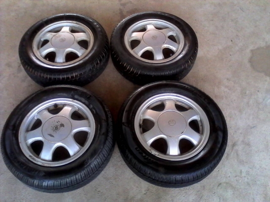 ล้อแม็คเดิม โซลูน่า มุมส้ม V-Vesion ขอบ 14 ขายตามสภาพ