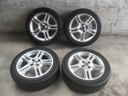 ล้อแม็ก 16นิ้ว 4รู100 ฟอด พร้อมยาง 195/50R16ปี11 สวยๆ 4 ล้อ ราคา 5500 บาท