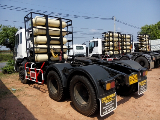 มีรถบรรทุกหัวลาก NGV เครื่อง แดวูและฮุนได หลายคันราคาไม่แพง สำหรับวิ่งงานโลจิสติกส์ มีทั้ง NISSAN UD HINO PROFIA ISUZU GIGA DECA