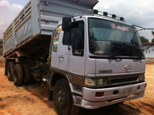 ขายรถบรรทุกสิบล้อดัมพ์ Hino 1J เครื่องเดิม 210 แรง ปี 42 กระบะดัมพ์สามมิตร