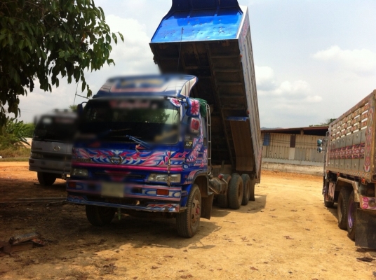 ขายรถบรรทุกสิบล้อดัมพ์ Hino 1J เครื่องเดิม 210 แรง กระบะมิเนียม