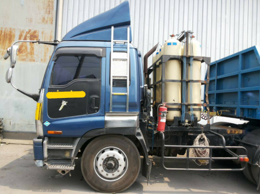 ขายรถบรรทุก 22 ล้อหัวลากติดแก็ส CNG ISUZU GXZ23KZH22 320 แรงม้าปี 2548 หางพื้นเรียบ CIMC 3 เพลาปี 2557 ราคา 1450000