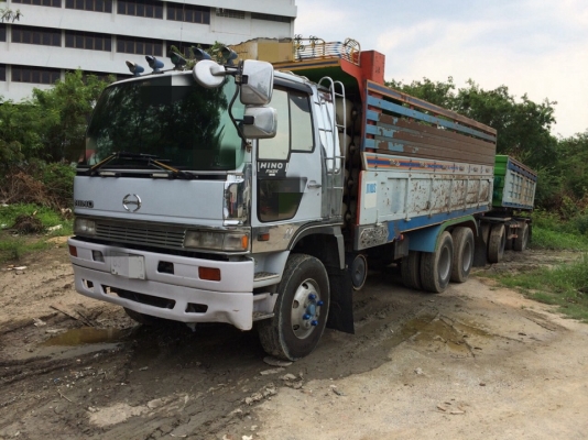 HINO FM2K 260แรงติดก๊าซNGVพ่วงแม่ลูกดั้มพร้อมใช้งาน